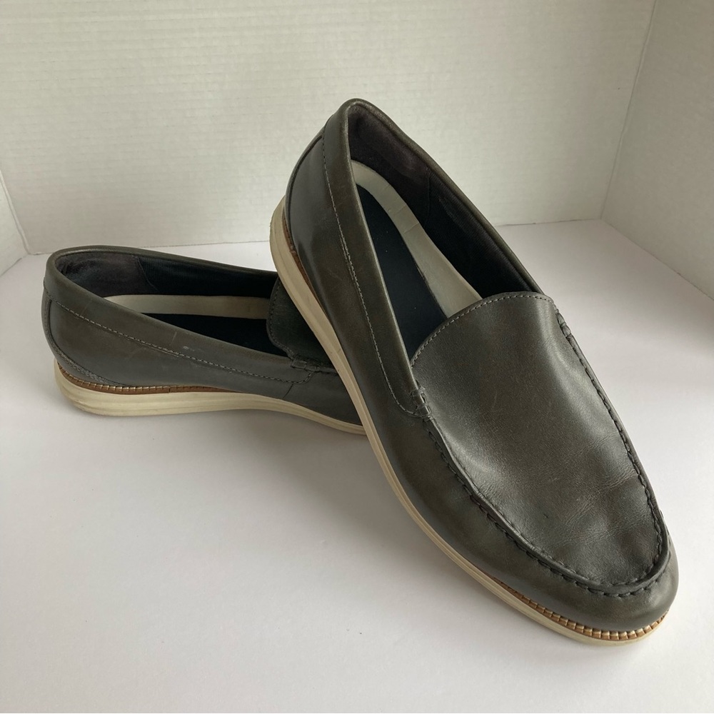 Cole Haan Original grand Men's Sz 13. Gray Venetian Loafers Leather Shoes C29698